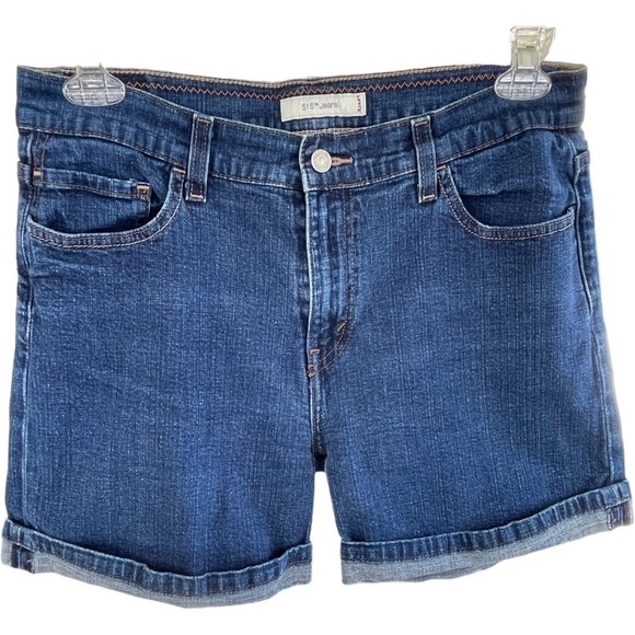 LEVI’S jeans shorts, size 14, cotton/spandex, cuffed legs, excellent condition - Picture 2 of 4